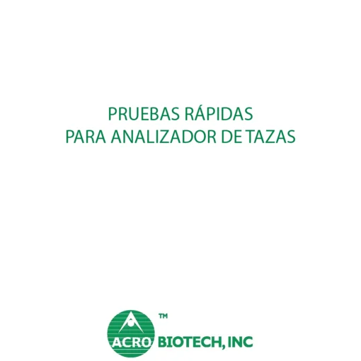 Pruebas rápidas para el lector de tazas